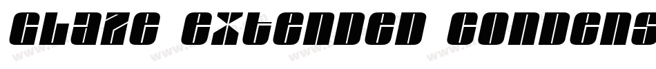 Glaze Extended Condensed Italic字体转换